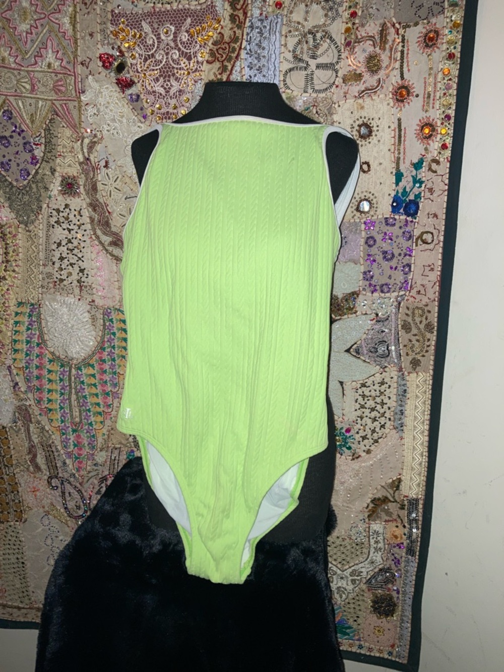Ralph Lauren Lime Green One-Piece Swimsuit